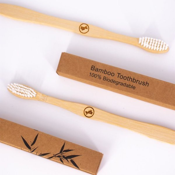 Bamboe tandenborstel (set van 4), duurzaam