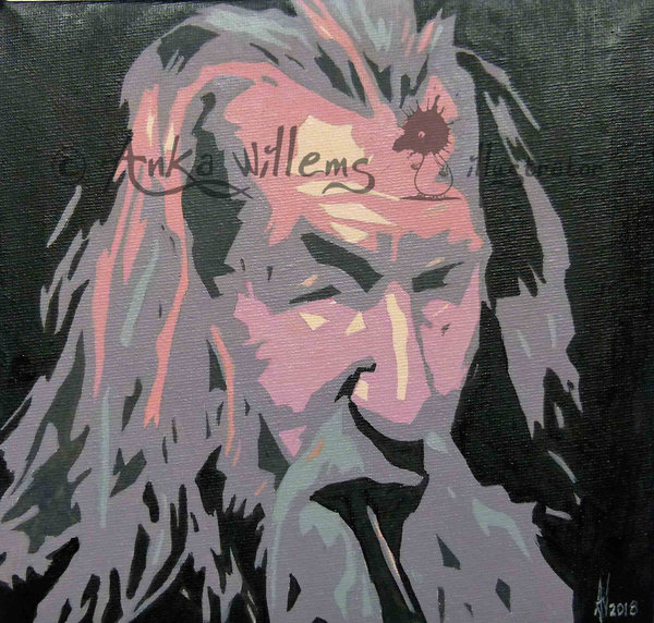 Schilderij "Gandalf", portret, uniek schilderij