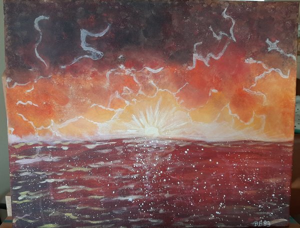 Schilderij op canvas "Zonsondergang"