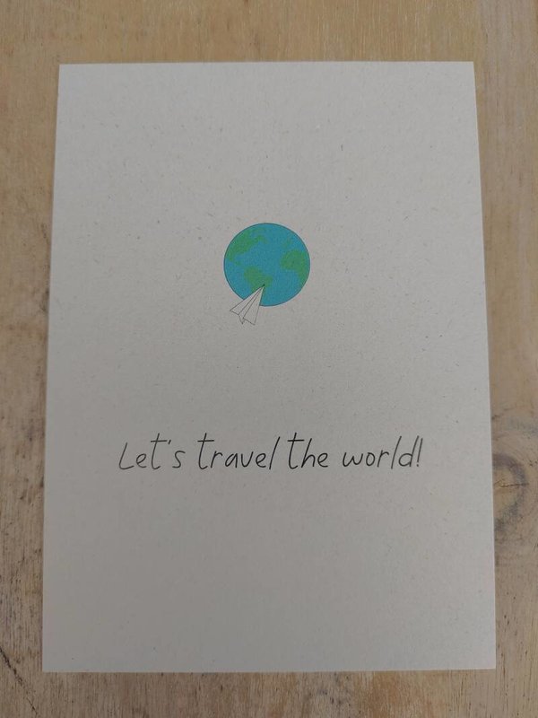 Kraftkaart "Let's travel the world"
