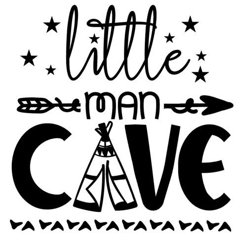 Muursticker "Little man cave"