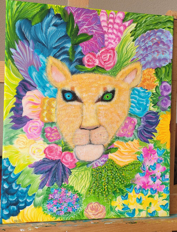 Schilderij op canvas "The Lioness"