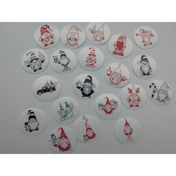 Stickers "Kerst gnooms" (set van 20) kerstdecoratie