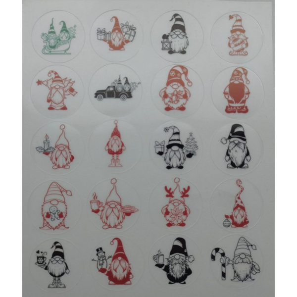 Stickers "Kerst gnooms" (set van 20)