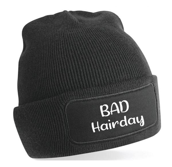 Muts met tekst "Bad Hairday"