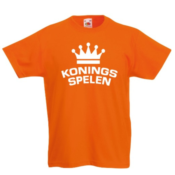Kinder T-shirt "Koningsspelen", Koningsdag 2023, unisex