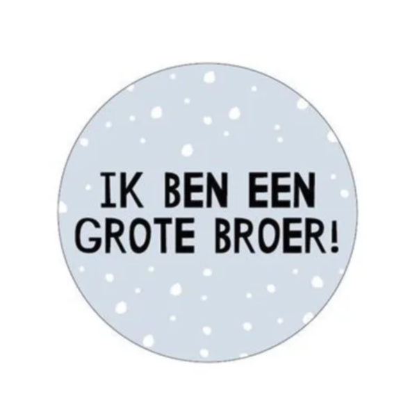 Cadeau sticker "Hoera ik ben een grote broer" (set van 10), sluitsticker