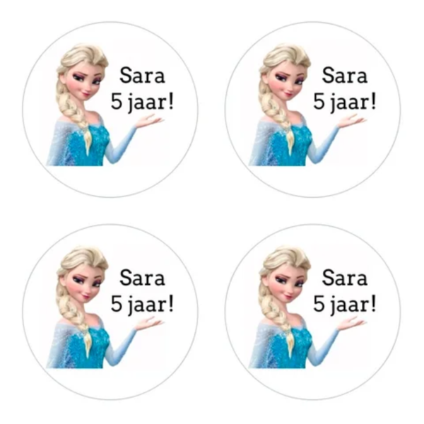 Cadeau sticker "Frozen - Elsa" (set van 24), sluitsticker