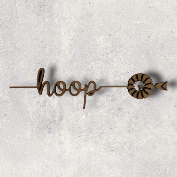 Houten woord "Hoop", scrapbook spullen, Zuid Afrikaanse producten