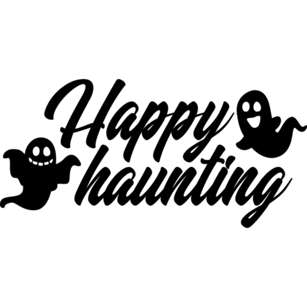 Halloween raamsticker "Happy Haunting", Halloween decoratie