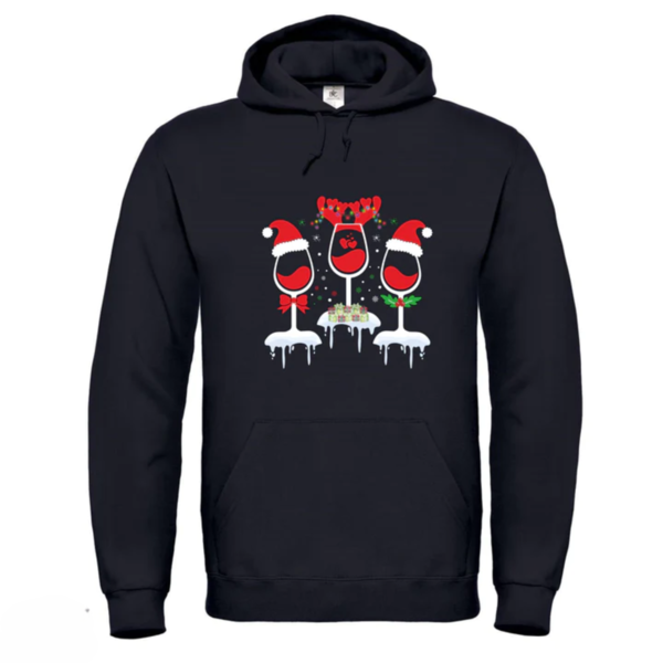 Kersttrui "Kerst Wine", dames hoodie, heren hoodie
