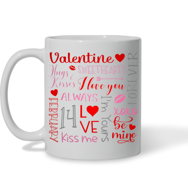 Valentijn cadeau "Valentine", mok met tekst, koffiebeker