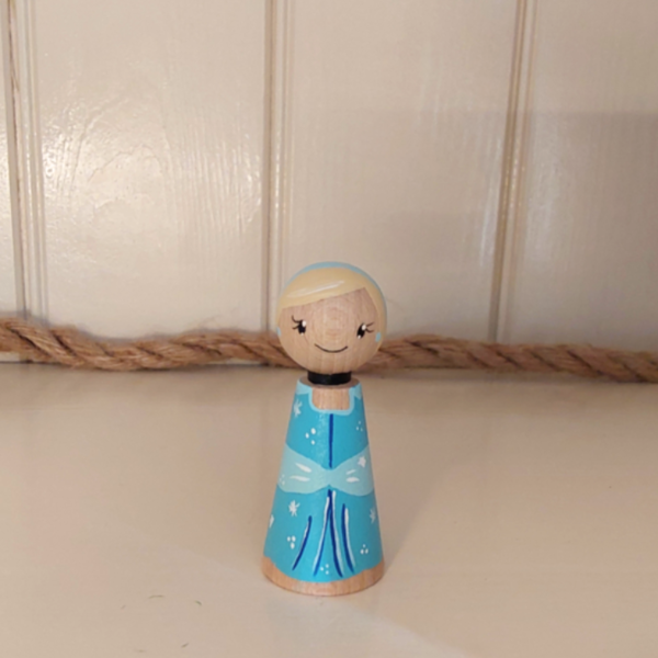 Peg Doll "Assepoester", Disney Peg Doll, houten popje, gelukspopje (per stuk)